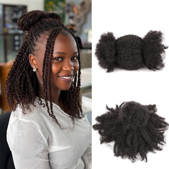 Orientfashion Afro Kinky Human Hair Bulk for Locs Extensions 100g/Pack