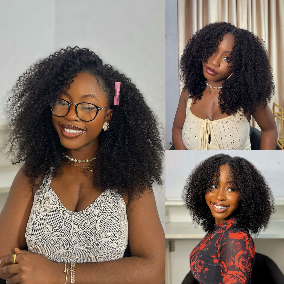 Orientfashion Mongolian Afro Kinky Curly Human Hair Bundles 4b 4c for Women 100g/piece