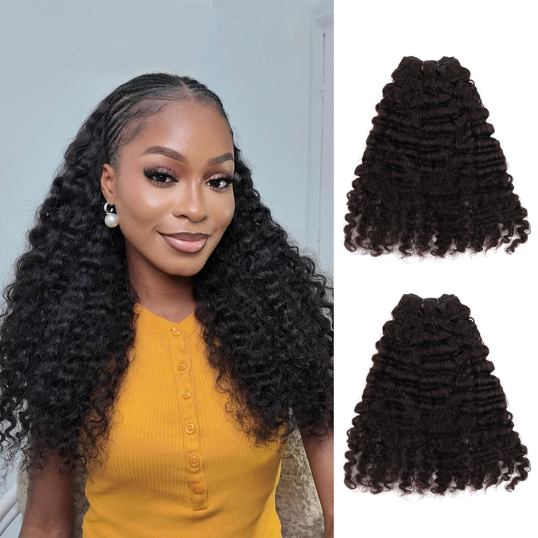 Orientfashion Raw Burmese Curly Human Hair Bundles 100g/pack