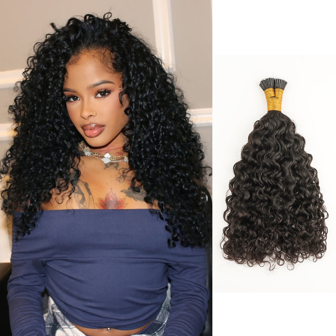 Orientfashion Deep Curly I Tip Human Hair Pre Bonded Hair Extensions 100g/pack