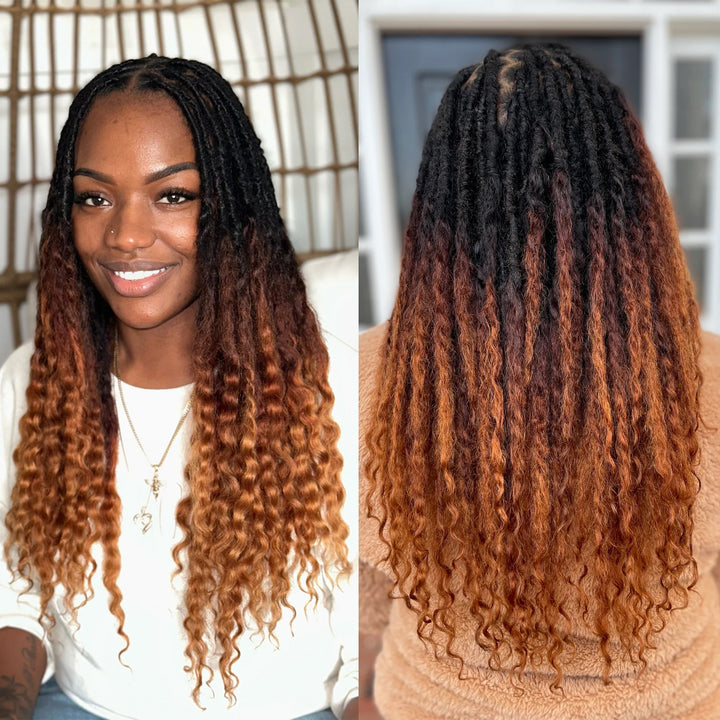 Orientfashion Ombre Deep Goddess Locs Human Hair (20 Locs Per Bundle)