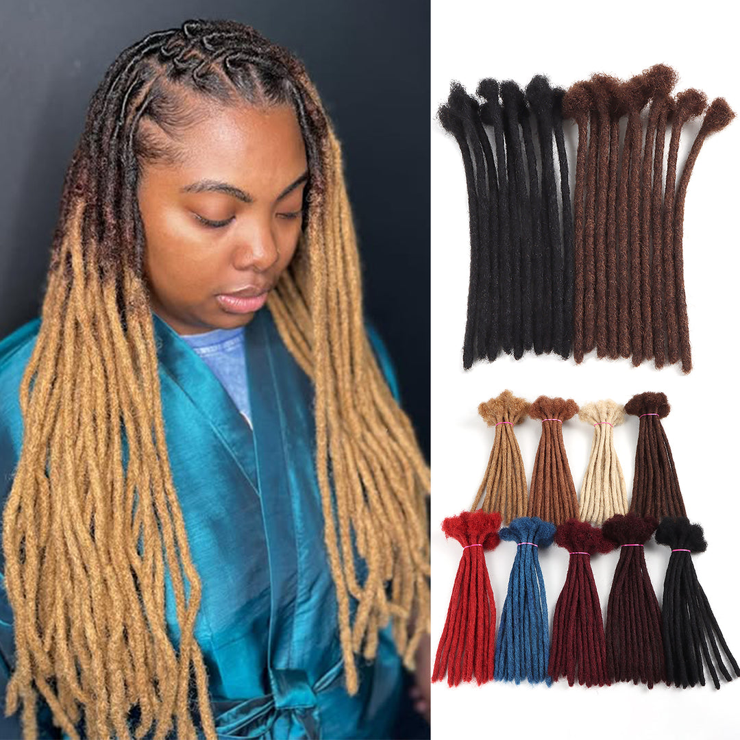 Orientfashion Colorful Dreadlocks 0.6cm Loc Extensions Human Hair (20 Locs Per Bundle)
