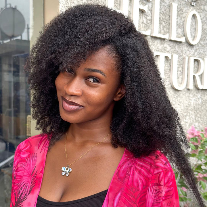 Orientfashion 4B 4C Mongolian Afro Kinky Human Hair Bundles for Black Women 100g/piece