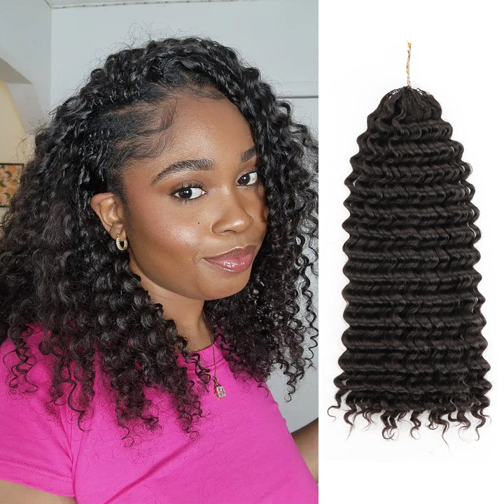 Orientfashion Deep Wave Feather Crochet Human Hair Extensions 100g/pack