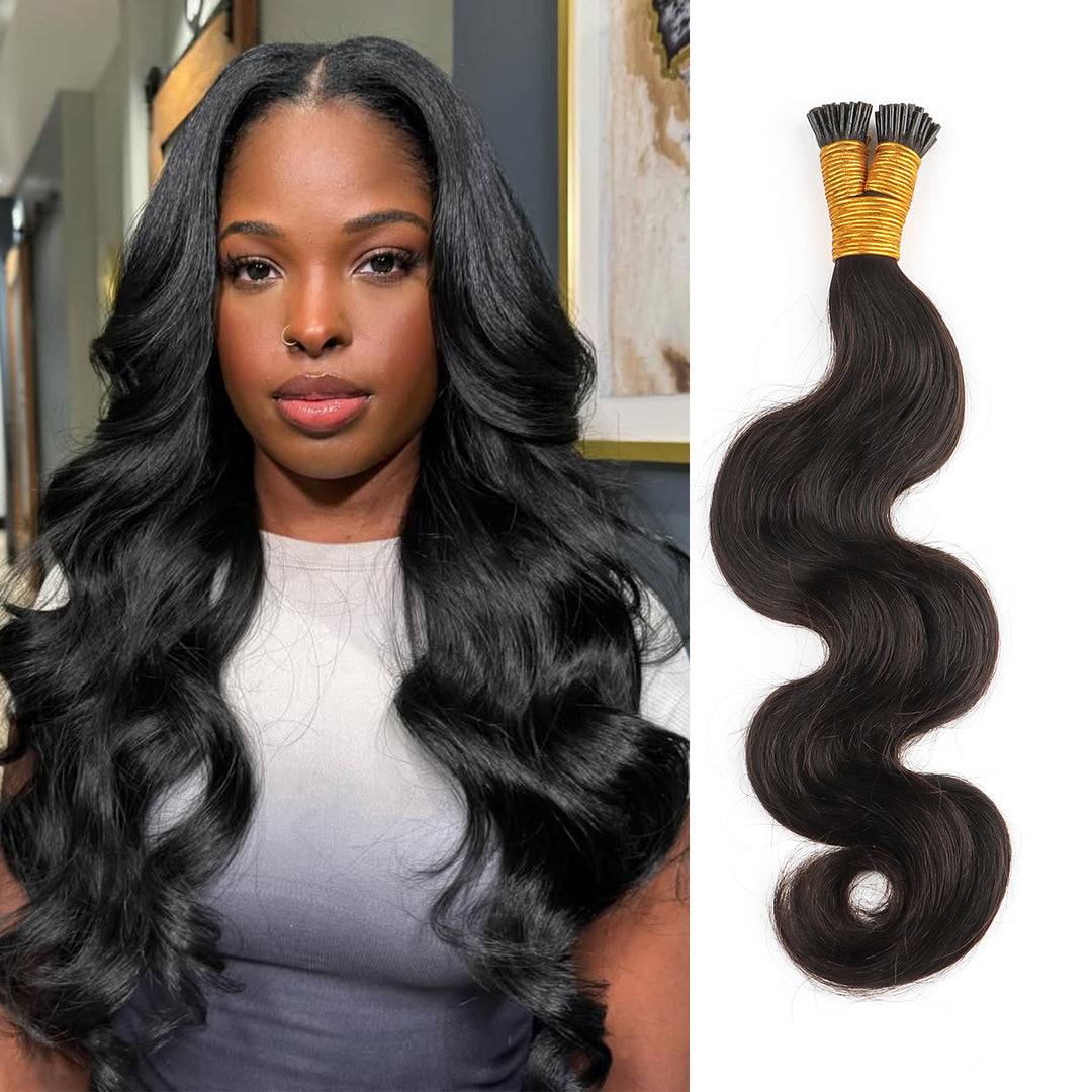 Orientfashion Body Wave I Tip Microlinks Human Hair Extensions for Women 100g/pack