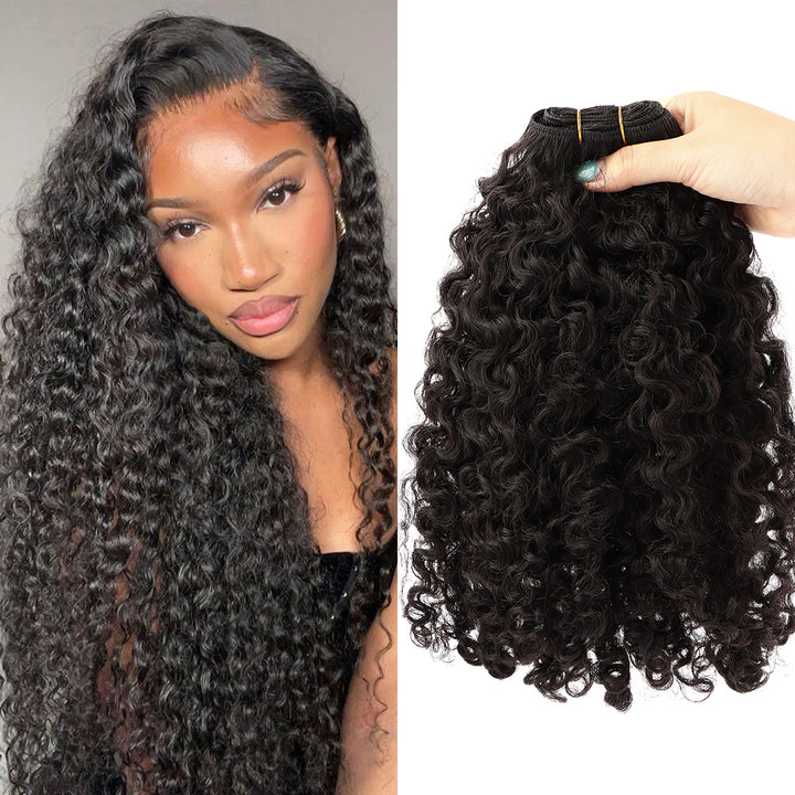 Orientfashion 100% Unprocessed Deep Curly Human Hair Weft Bundles 100g/pack