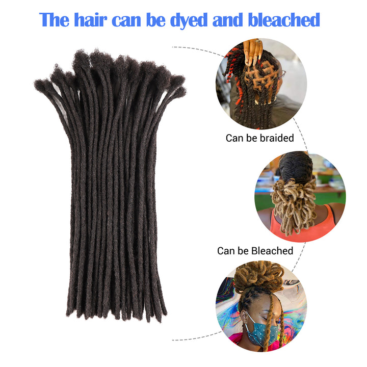 Orientfashion Colorful Dreadlocks 0.6cm Loc Extensions Human Hair (20 Locs Per Bundle)