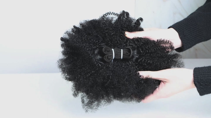 Orientfashion 4B 4C Mongolian Afro Kinky Human Hair Bundles for Black Women 100g/piece