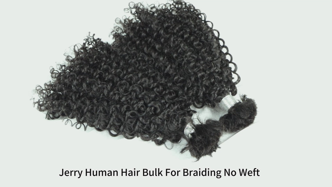 Orientfashion Jerry Curly Human Braiding Hair Bulk Human Hair 100g/pack