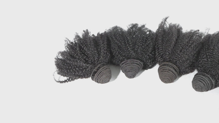 Orientfashion Mongolian Afro Kinky Curly Human Hair Bundles 4b 4c for Women 100g/piece