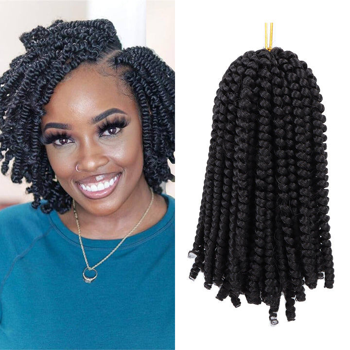 Orientfashion 8" Pre-twisted Spring Twists Crochet Braids Synthetic Braiding Hair Extension