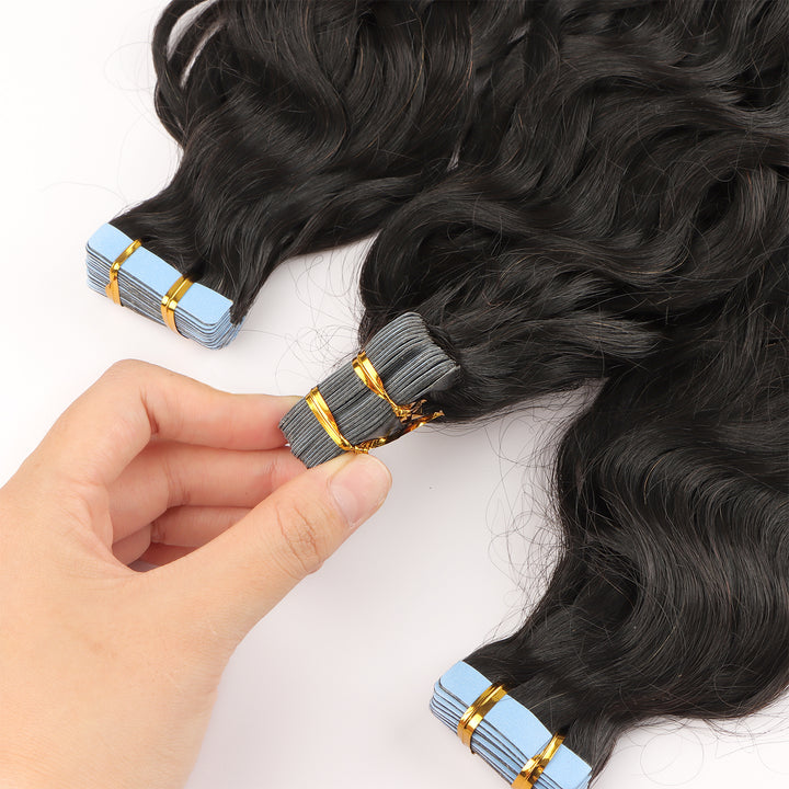 Orientfashion Italian Curly Tape In Hair Extensions Human Hair 50g/pack