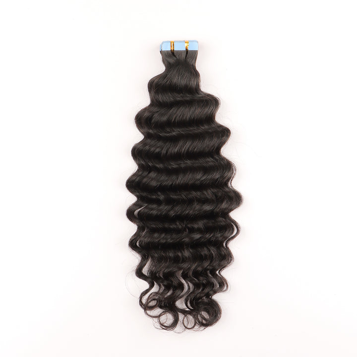 Orientfashion Straight Wave Tape ins Hair Extension Human Hair for Black Women 50g/pack