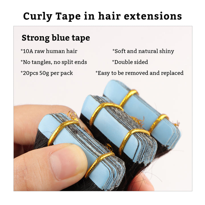 Orientfashion Tape In Curly Wave Hair Extensions 50g/pack